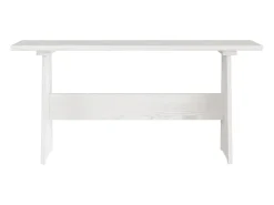 Mesa de comedor con banco de madera maciza de pino blanca