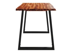 Mesa de comedor con borde vivo madera maciza acacia 110x70x75cm ES193992