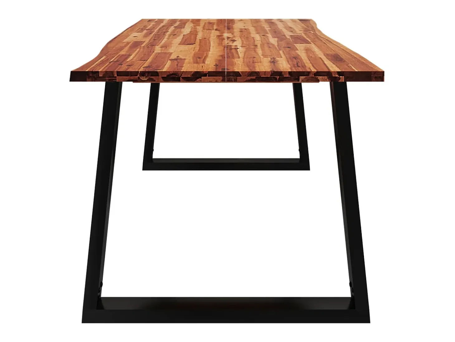 Mesa de comedor con borde vivo madera maciza acacia 180x90x75cm
