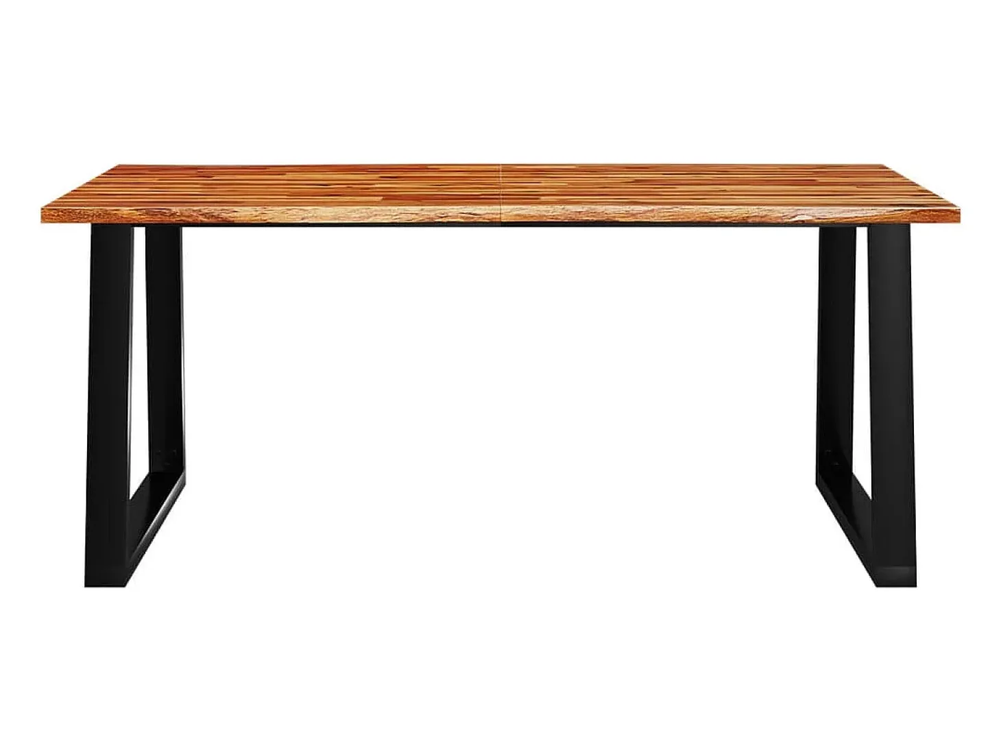 Mesa de comedor con borde vivo madera maciza acacia 180x90x75cm