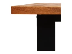 Mesa de comedor con borde vivo madera maciza acacia 180x90x75cm