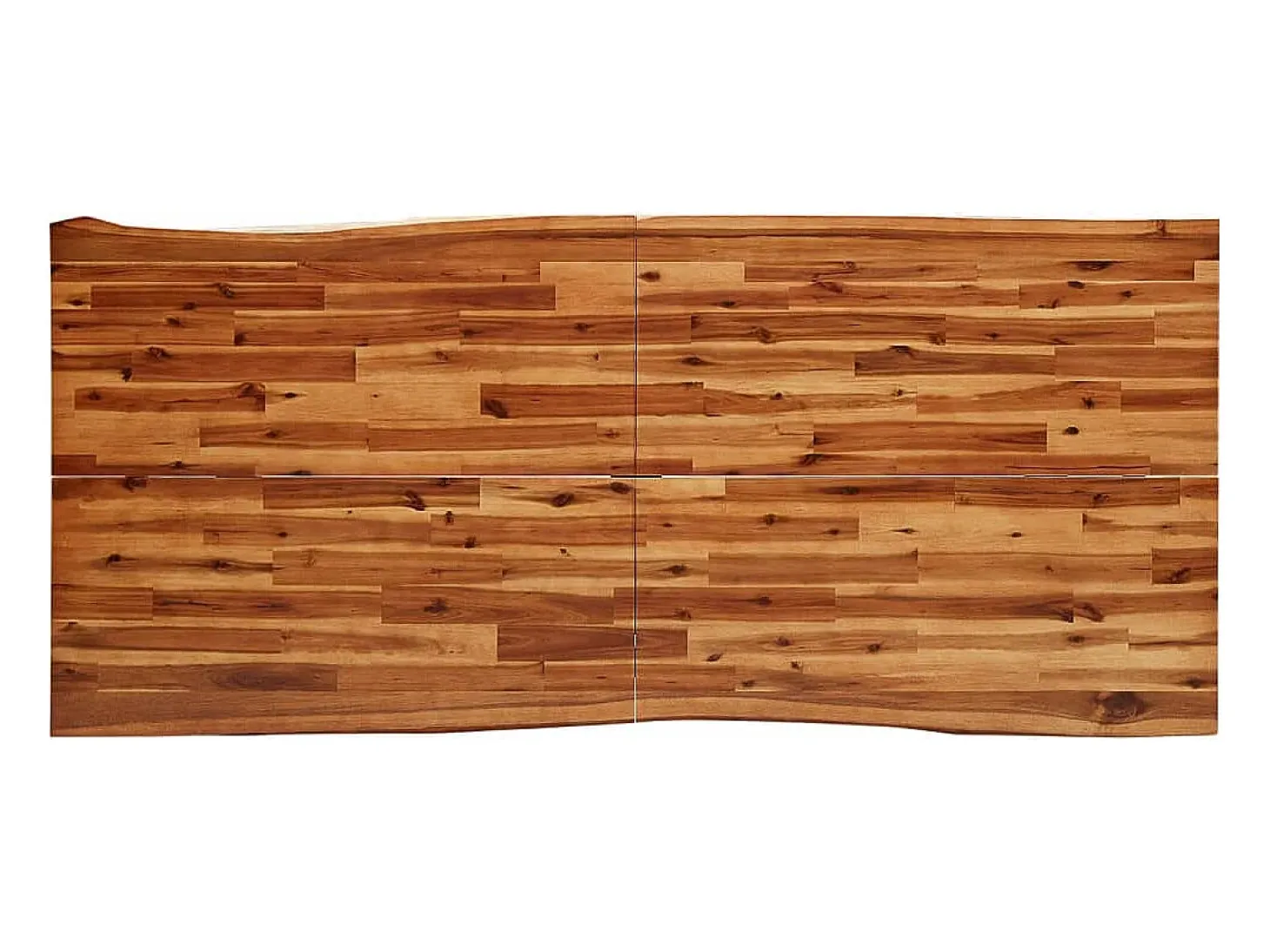 Mesa de comedor con borde vivo madera maciza acacia 200x90x75cm