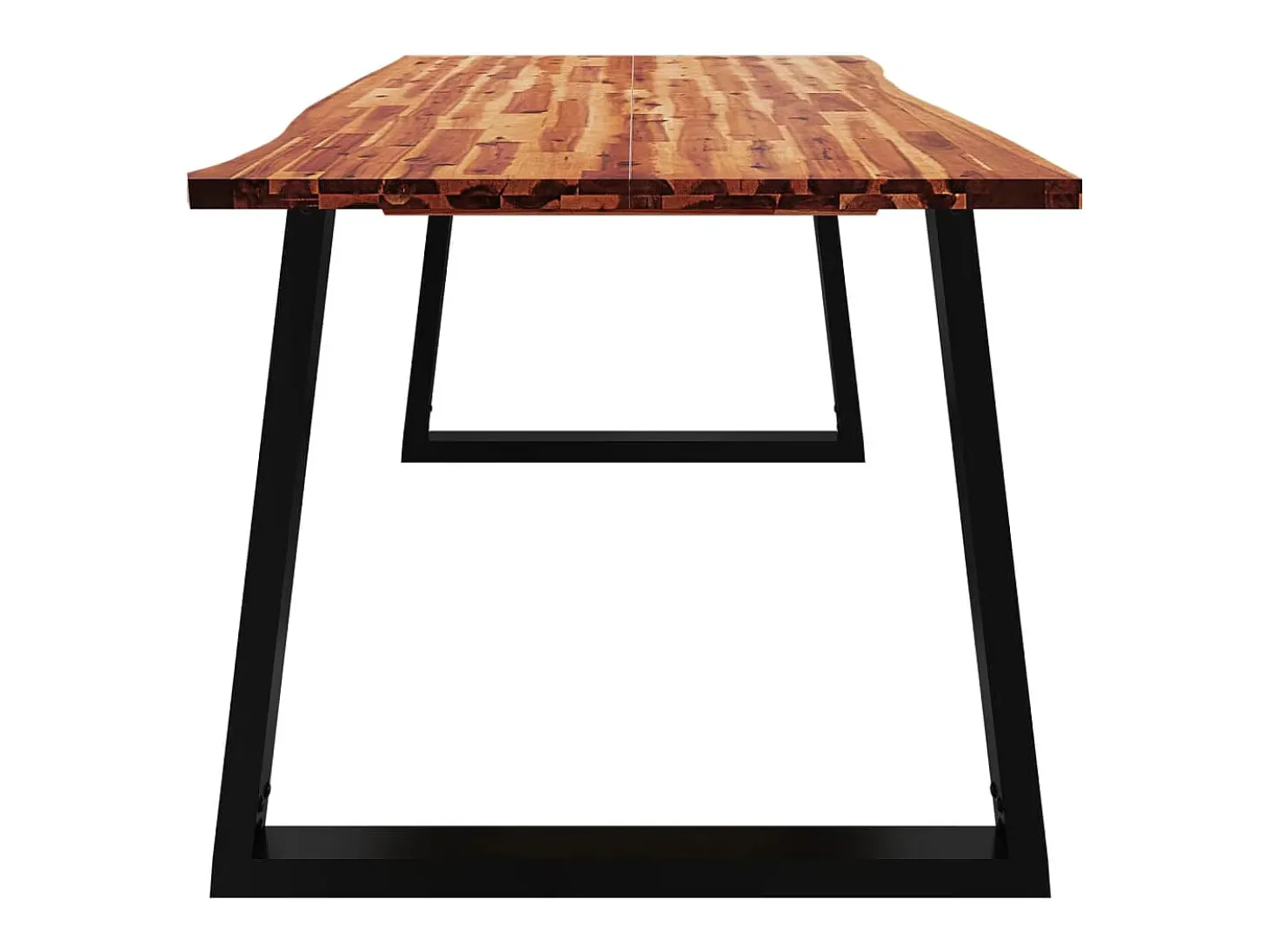 Mesa de comedor con borde vivo madera maciza acacia 200x90x75cm