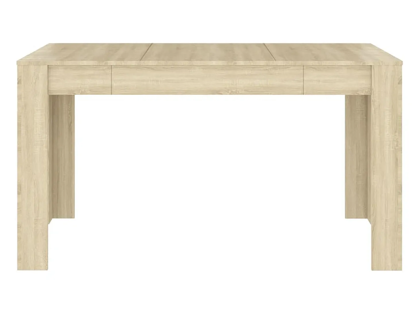 Mesa de comedor contrachapada color roble sonoma 140x74,5x76 cm