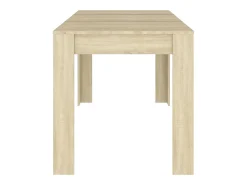 Mesa de comedor contrachapada color roble sonoma 140x74,5x76 cm