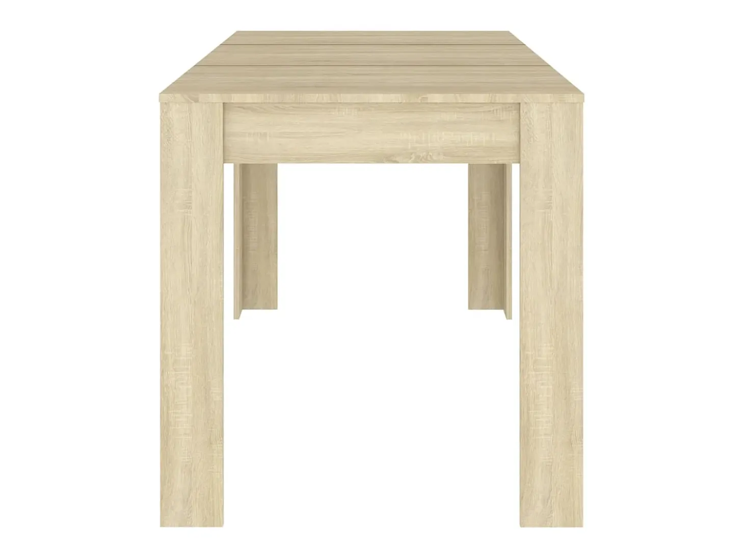 Mesa de comedor contrachapada color roble sonoma 140x74,5x76 cm