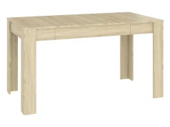 Mesa de comedor contrachapada color roble sonoma 140x74,5x76 cm