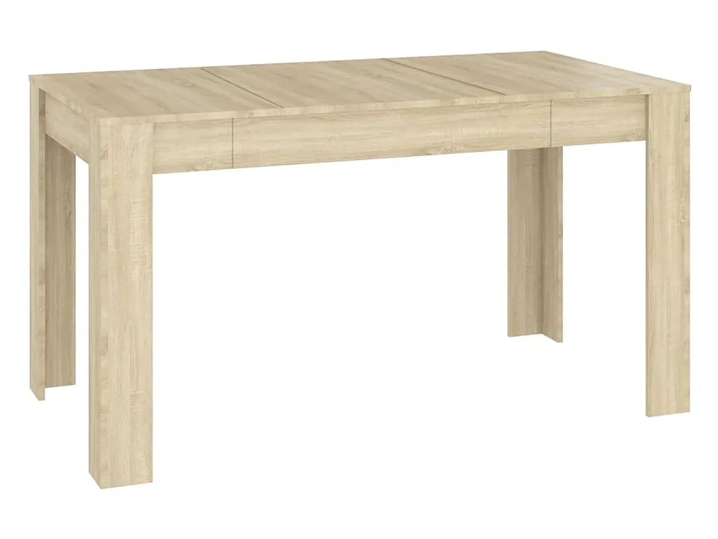 Mesa de comedor contrachapada color roble sonoma 140x74,5x76 cm