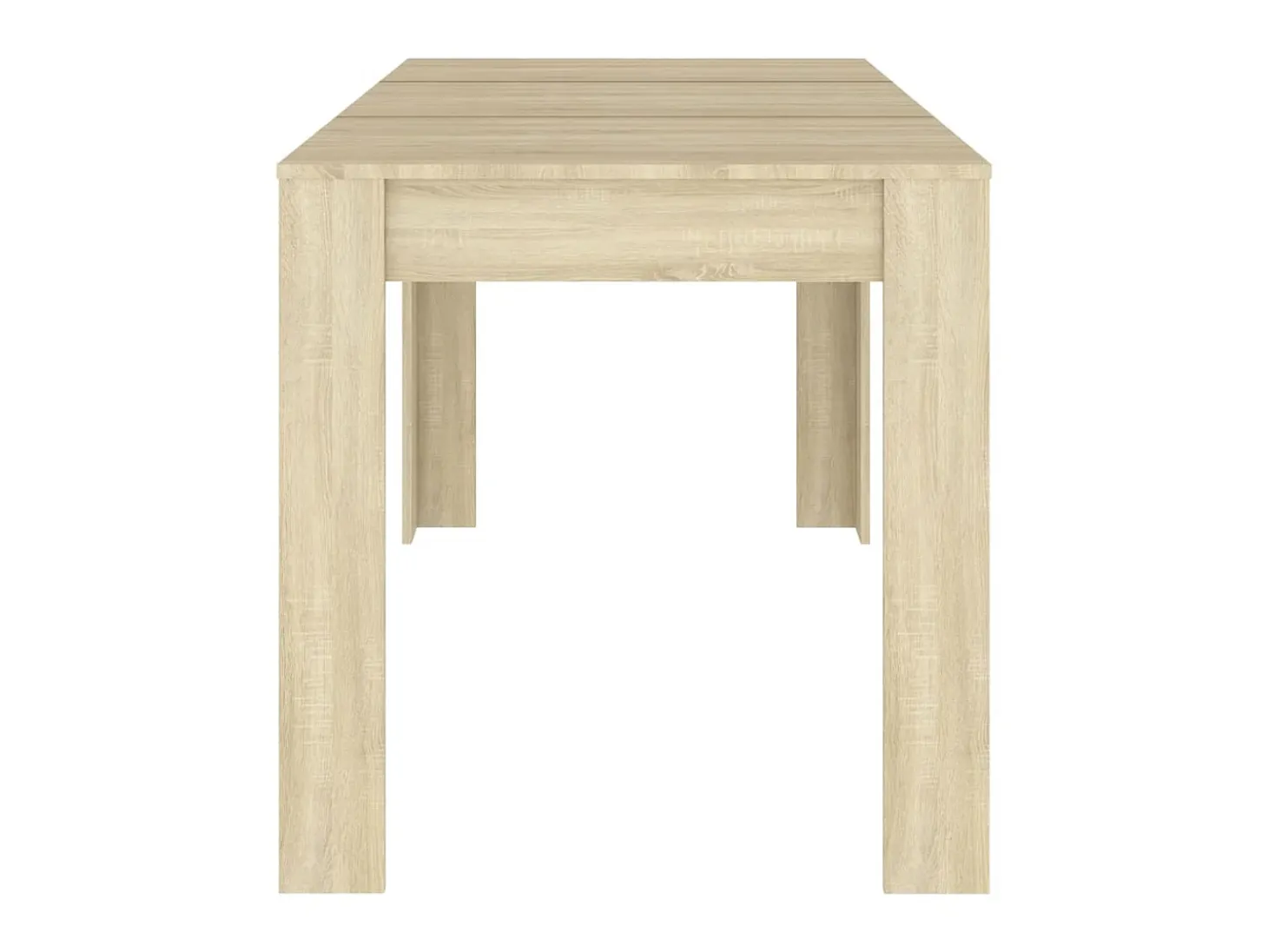 Mesa de comedor contrachapada color roble sonoma 140x74,5x76 cm ES681631