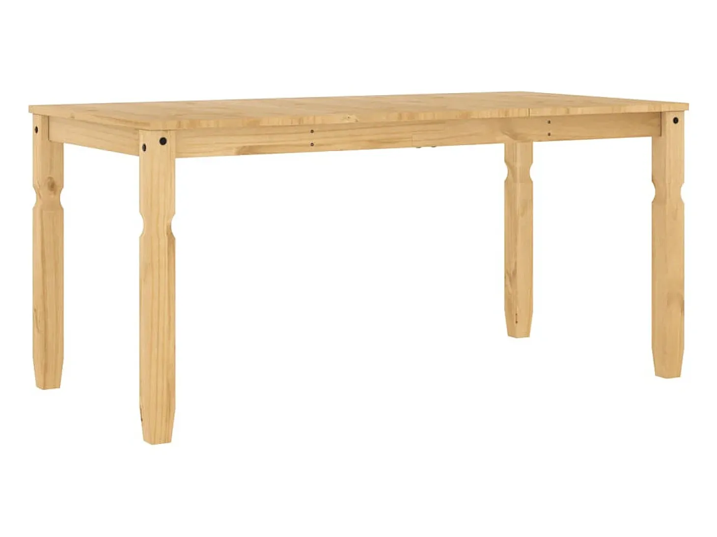 Mesa de comedor Corona madera maciza de pino 160x80x75 cm