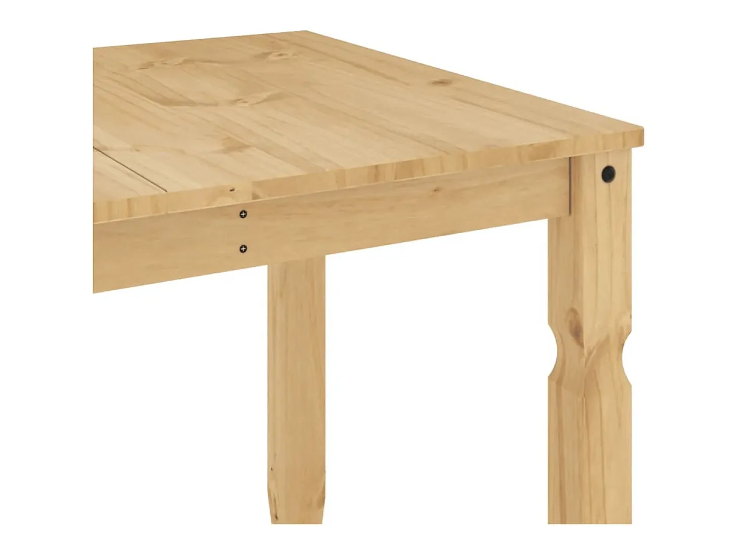 Mesa de comedor Corona madera maciza de pino 160x80x75 cm