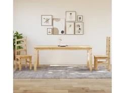 Mesa de comedor Corona madera maciza de pino 180x90x75 cm