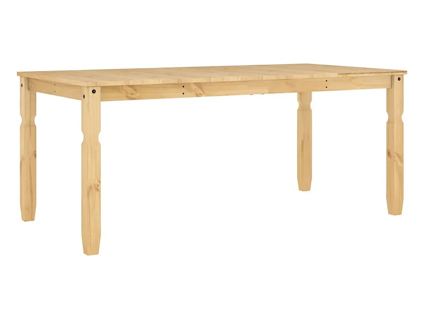 Mesa de comedor Corona madera maciza de pino 180x90x75 cm