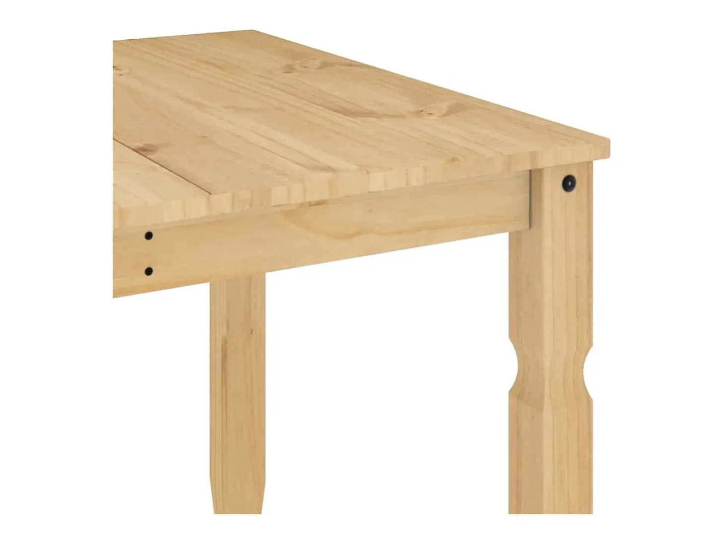 Mesa de comedor Corona madera maciza de pino 180x90x75 cm