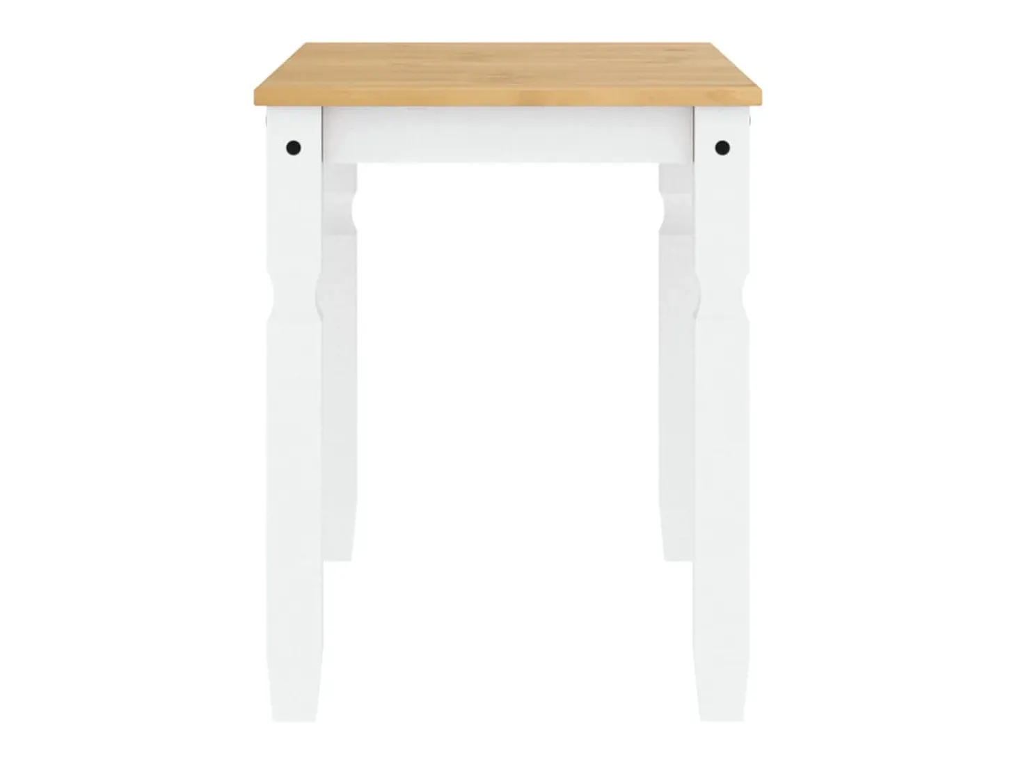 Mesa de comedor Corona madera maciza pino blanco 112x60x75 cm ES942348