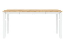 Mesa de comedor Corona madera maciza pino blanco 160x80x75 cm