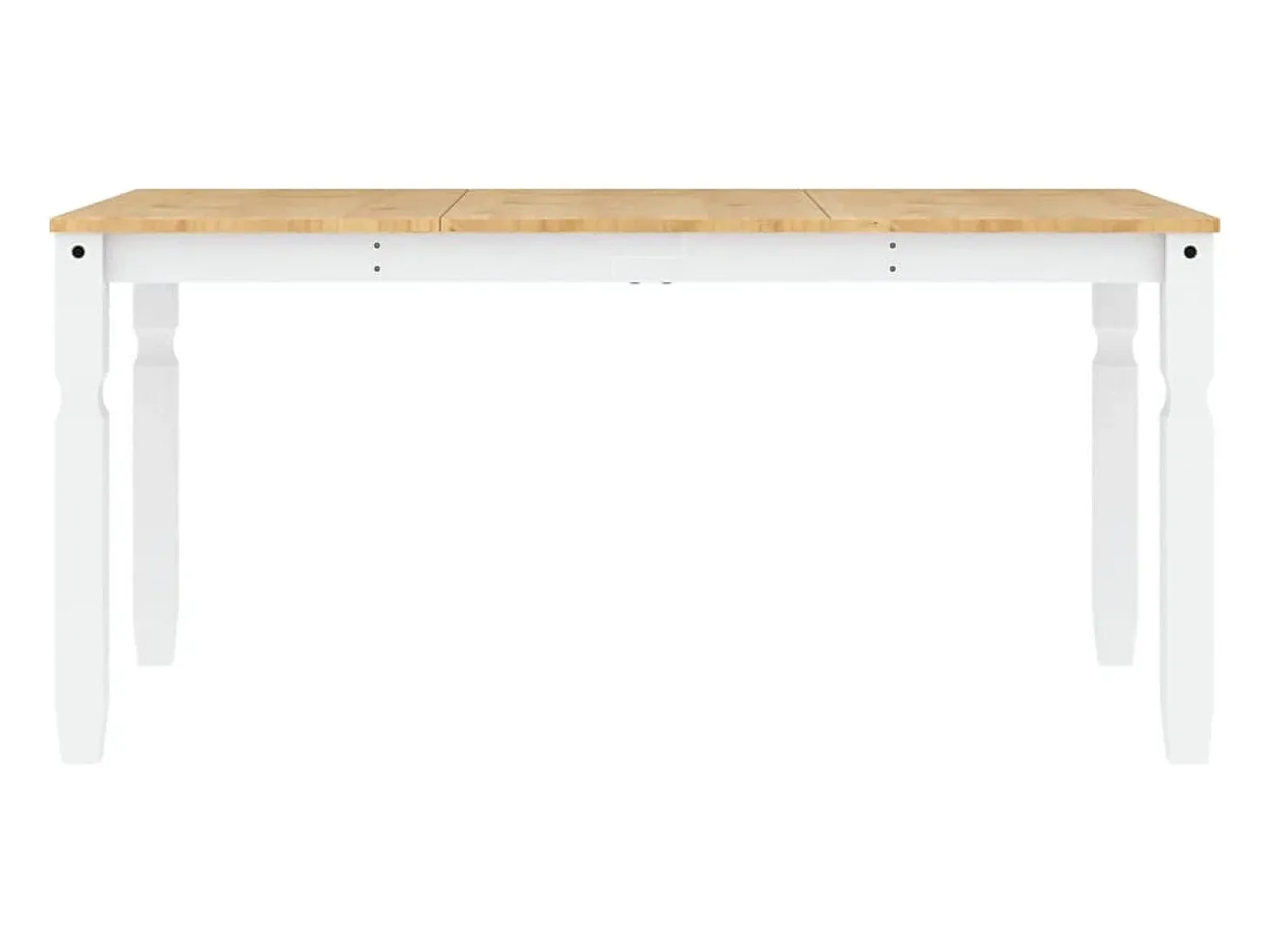 Mesa de comedor Corona madera maciza pino blanco 160x80x75 cm
