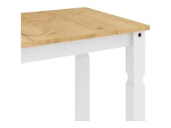 Mesa de comedor Corona madera maciza pino blanco 180x90x75 cm