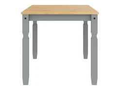 Mesa de comedor Corona madera maciza de pino gris 160x80x75 cm ES484227