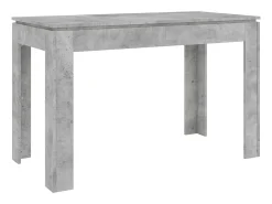 Mesa de comedor de aglomerado gris hormigón 120x60x76 cm