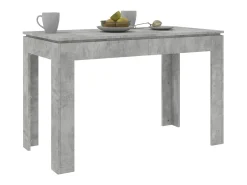 Mesa de comedor de aglomerado gris hormigón 120x60x76 cm