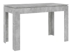 Mesa de comedor de aglomerado gris hormigón 120x60x76 cm