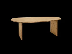 Mesa de comedor de forma orgánica de madera de abeto maciza Decowood en tono roble oscuro de 210,9x75cm - MUR - DECOWOOD