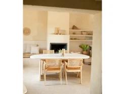 Mesa de comedor de forma orgánica de madera de abeto maciza Decowood en tono natural de 182,9x75cm - MUR - DECOWOOD