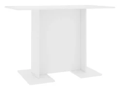 Mesa de comedor de madera contrachapada blanco 110x60x75 cm ES754738