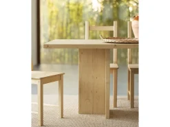 Mesa de comedor de madera maciza en tono roble medio 200x75cm - TENA - DECOWOOD