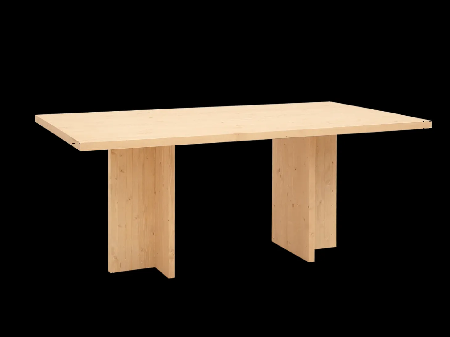 Mesa de comedor de madera maciza en tono roble medio 200x75cm - TENA - DECOWOOD