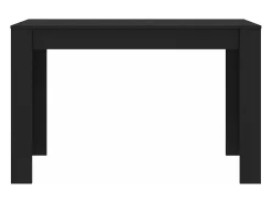 Mesa de comedor de madera contrachapada negro 120x60x76 cm