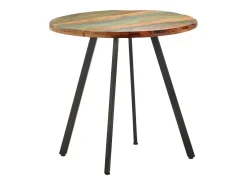 Mesa de comedor de madera maciza reciclada 80 cm