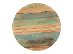 Mesa de comedor de madera maciza reciclada 80 cm
