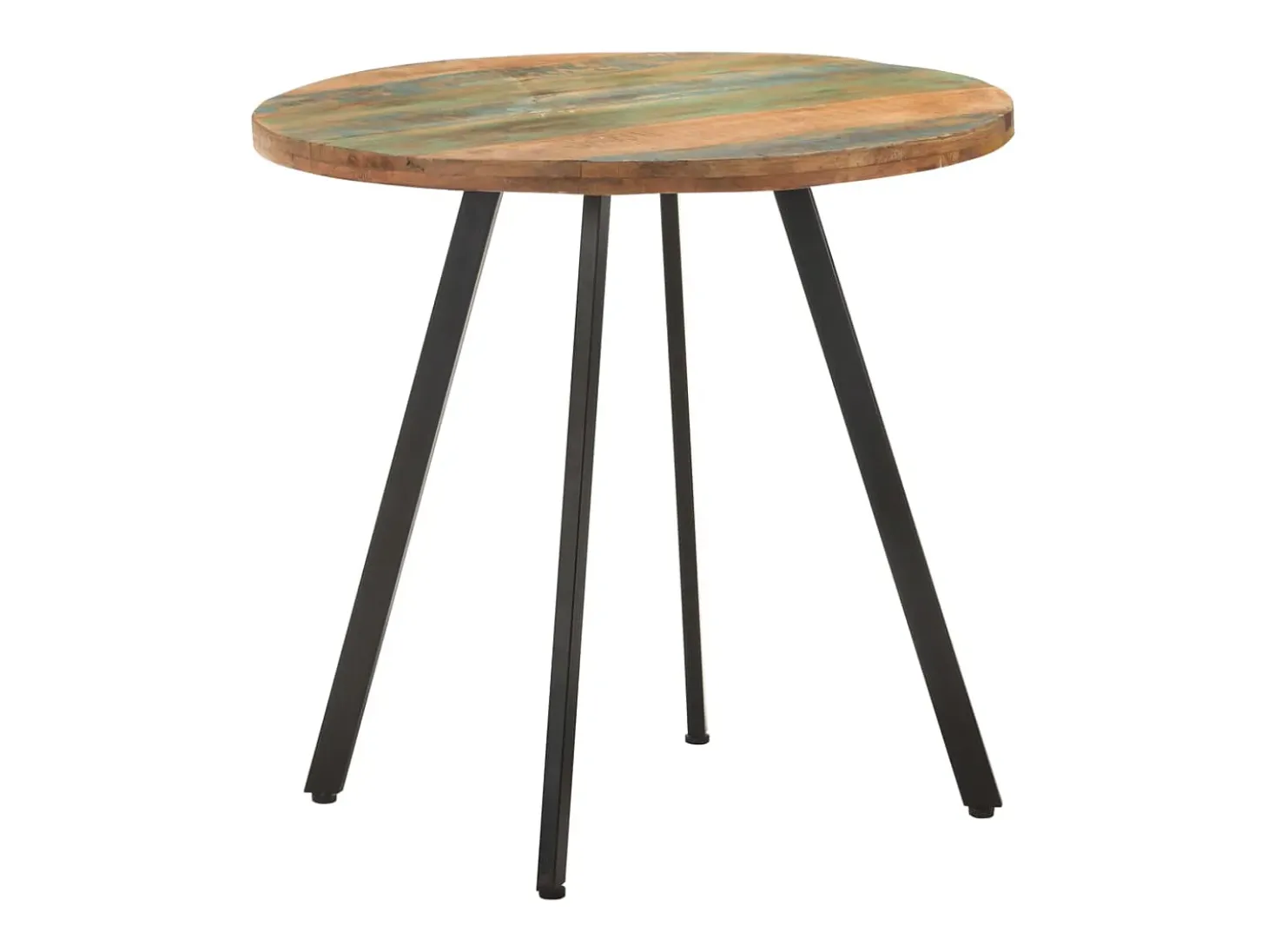 Mesa de comedor de madera maciza reciclada 80 cm