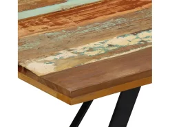 Mesa de comedor de madera maciza reciclada 140x80x76 cm