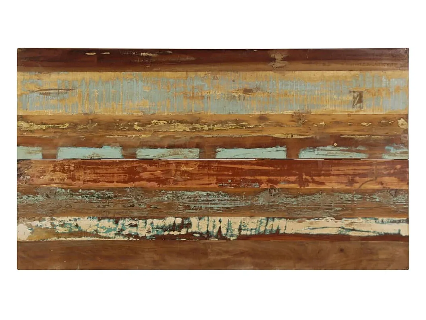 Mesa de comedor de madera maciza reciclada 140x80x76 cm