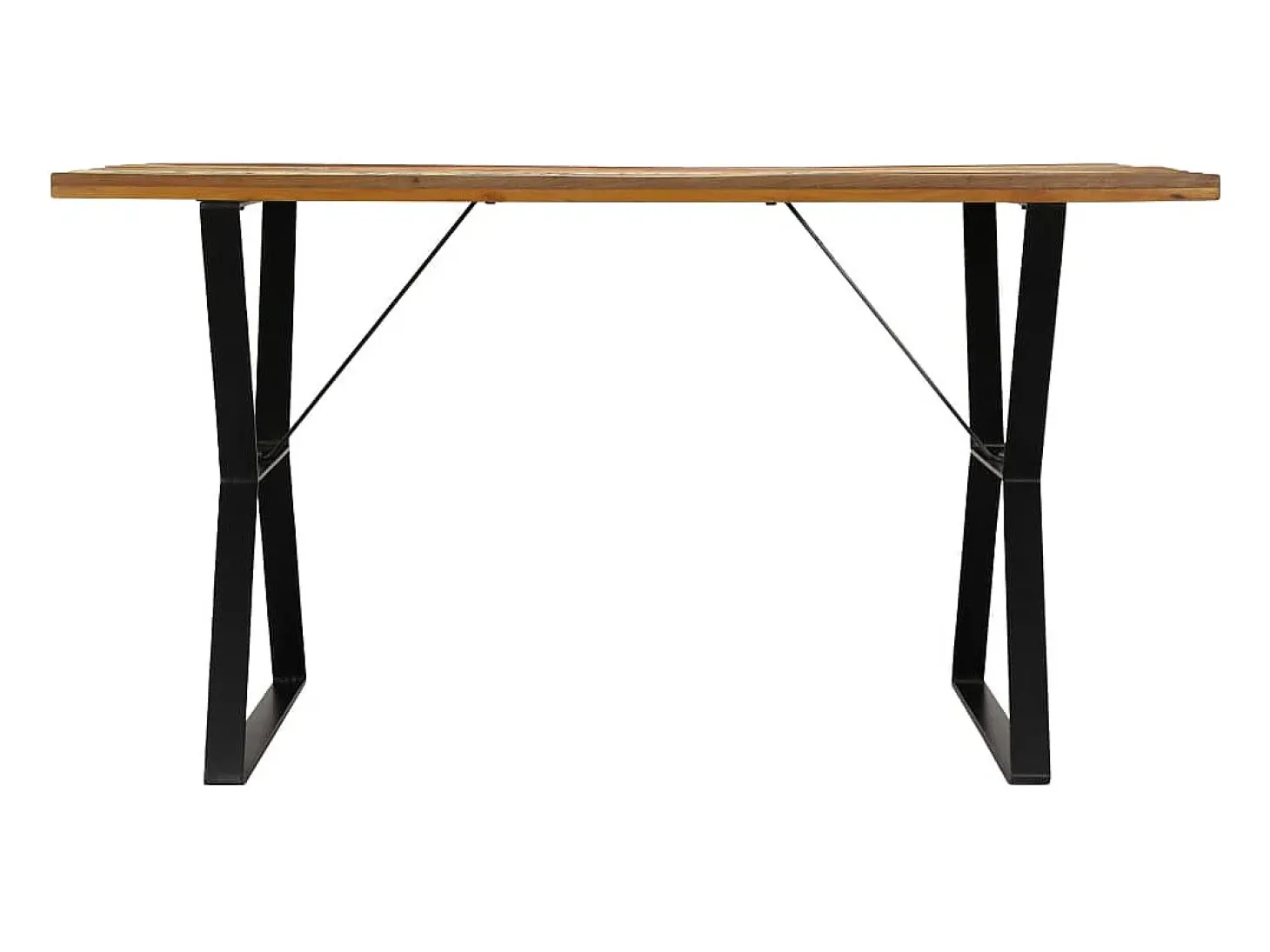 Mesa de comedor de madera maciza reciclada 140x80x76 cm