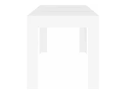 Mesa de comedor de madera contrachapada blanco 140x74,5x76 cm