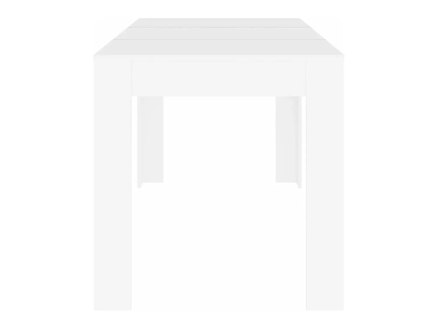 Mesa de comedor de madera contrachapada blanco 140x74,5x76 cm