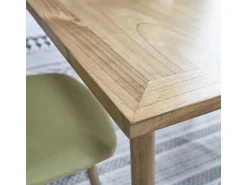 Mesa de comedor de madera mindy maciza para 8 personas