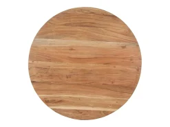 Mesa de comedor de madera maciza de acacia 80 cm