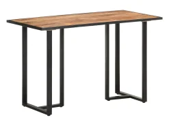 Mesa de comedor de madera maciza de mango rugosa 120 cm