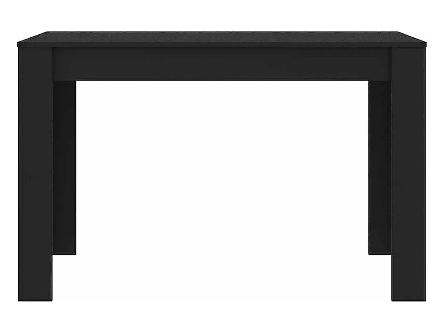 Mesa de comedor de madera contrachapada negro 120x60x76 cm