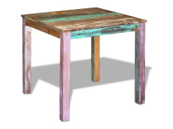 Mesa de comedor de madera maciza reciclada 80x82x76 cm