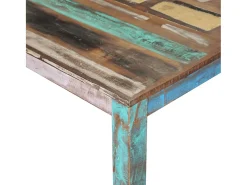Mesa de comedor de madera maciza reciclada 80x82x76 cm