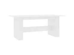 Mesa de comedor de madera de ingeniería blanco 180x90x76 cm ES566470