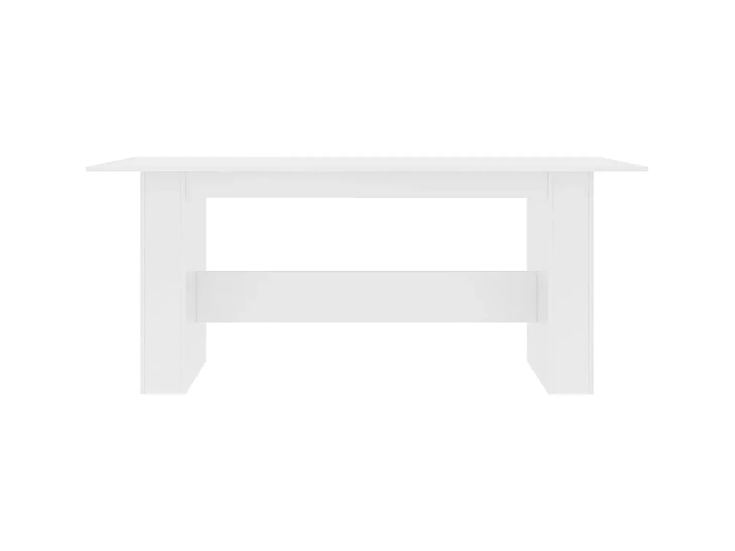 Mesa de comedor de madera de ingeniería blanco 180x90x76 cm ES566470