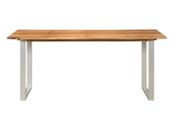 Mesa de comedor de madera maciza de acacia 180x90x76 cm