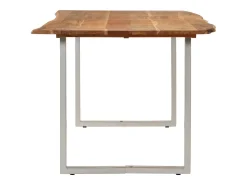 Mesa de comedor de madera maciza de acacia 180x90x76 cm